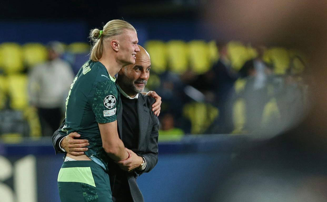 瓜帅笑了!贝尔纳多・席尔瓦头球建功,哈兰德12场22球创造足坛神话